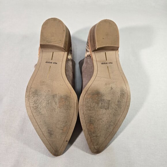 DOLCE VITA Sonni Boho Tan Suede/Snakeskin Ankle Booties Size 8.5 Exc. Condition! - Picture 12 of 16